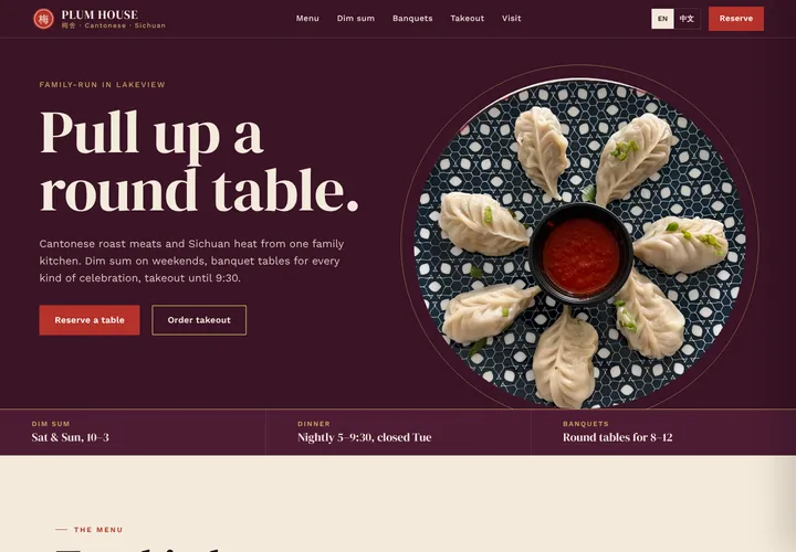 PLUM HOUSE demo website