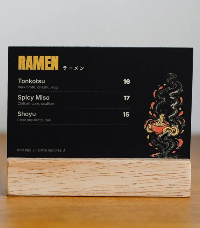 Ramen Concept Z 菜单